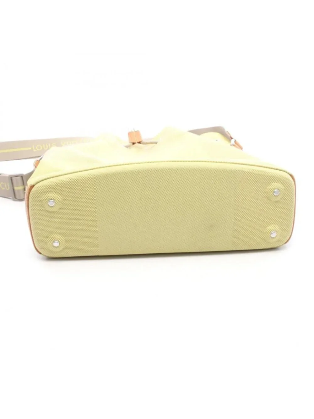 Louis Vuitton Shoulder Bag Volunteer Lime Nylon Leather Damier Jean
